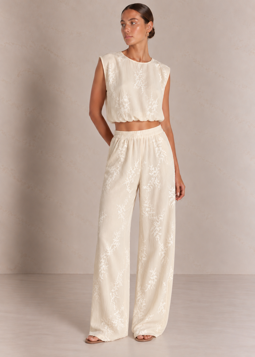 Melody Bubble Top, Cream