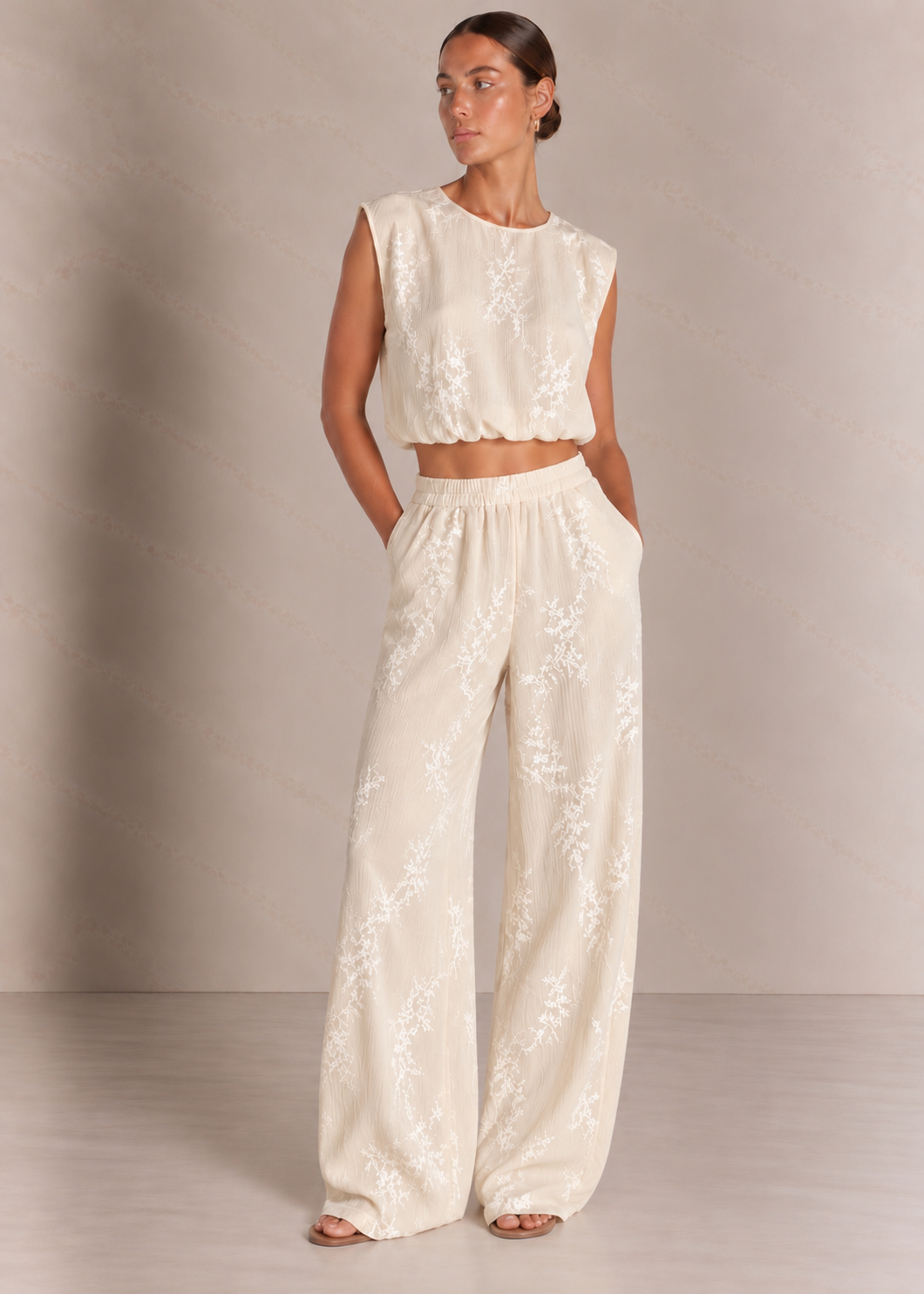 Melody Bubble Top, Cream