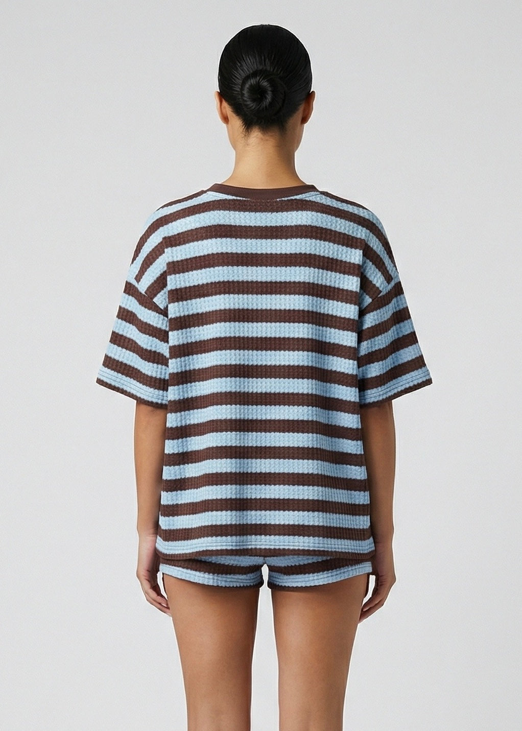 Tobi Waffle Mini Short, Choc/Blue