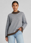 Rundle Stripe Knit, Choc/Blue