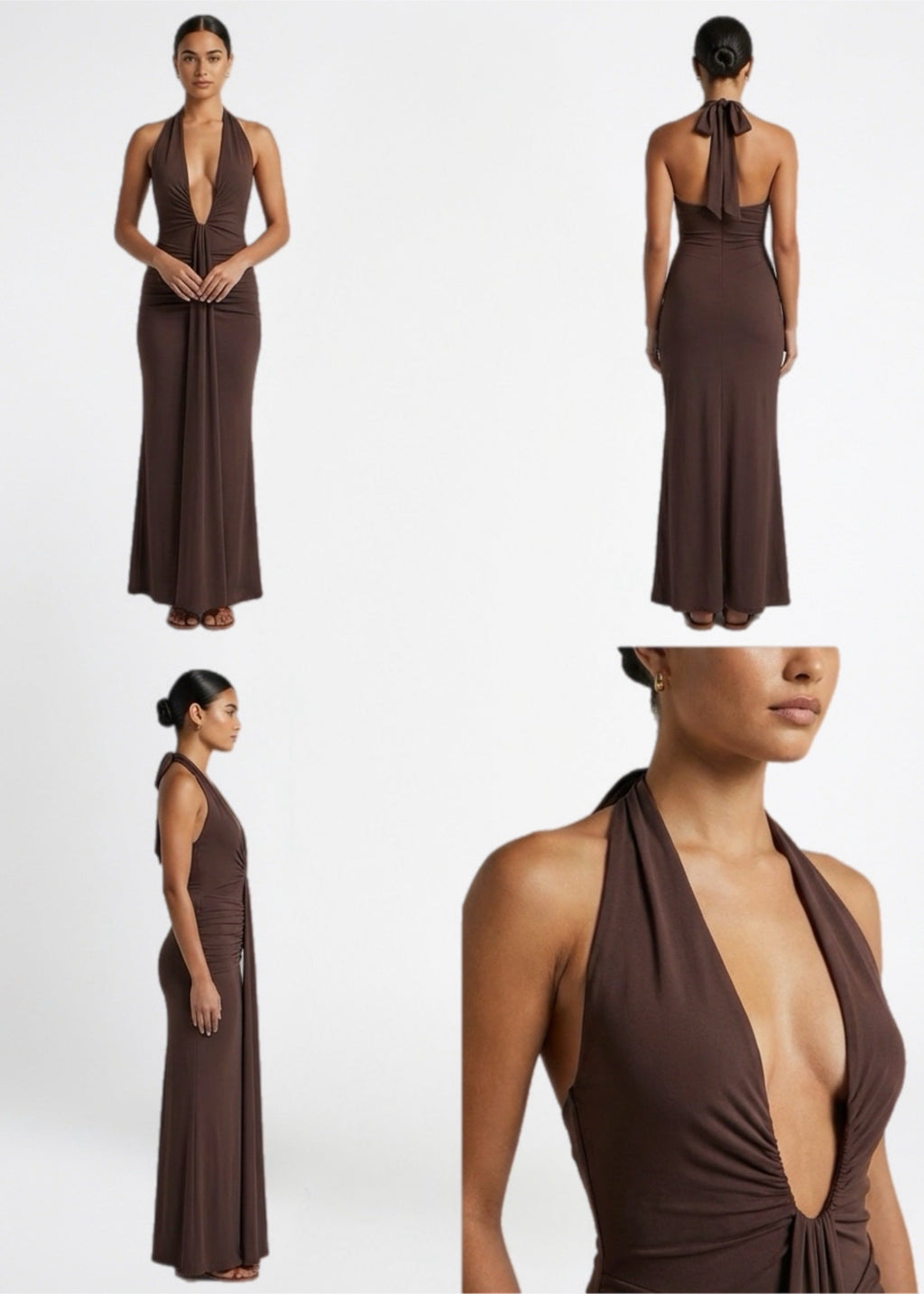 Liberty Maxi Dress, Choc
