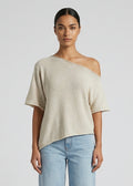 Lisbon Asym Knit Tee, Oat