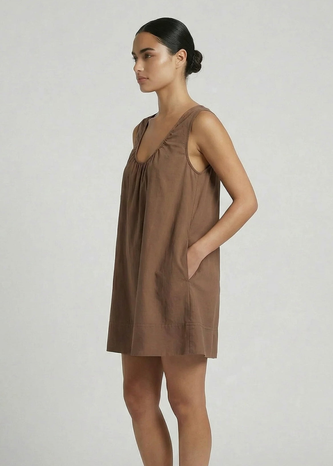 Truly Mini Dress, Choc