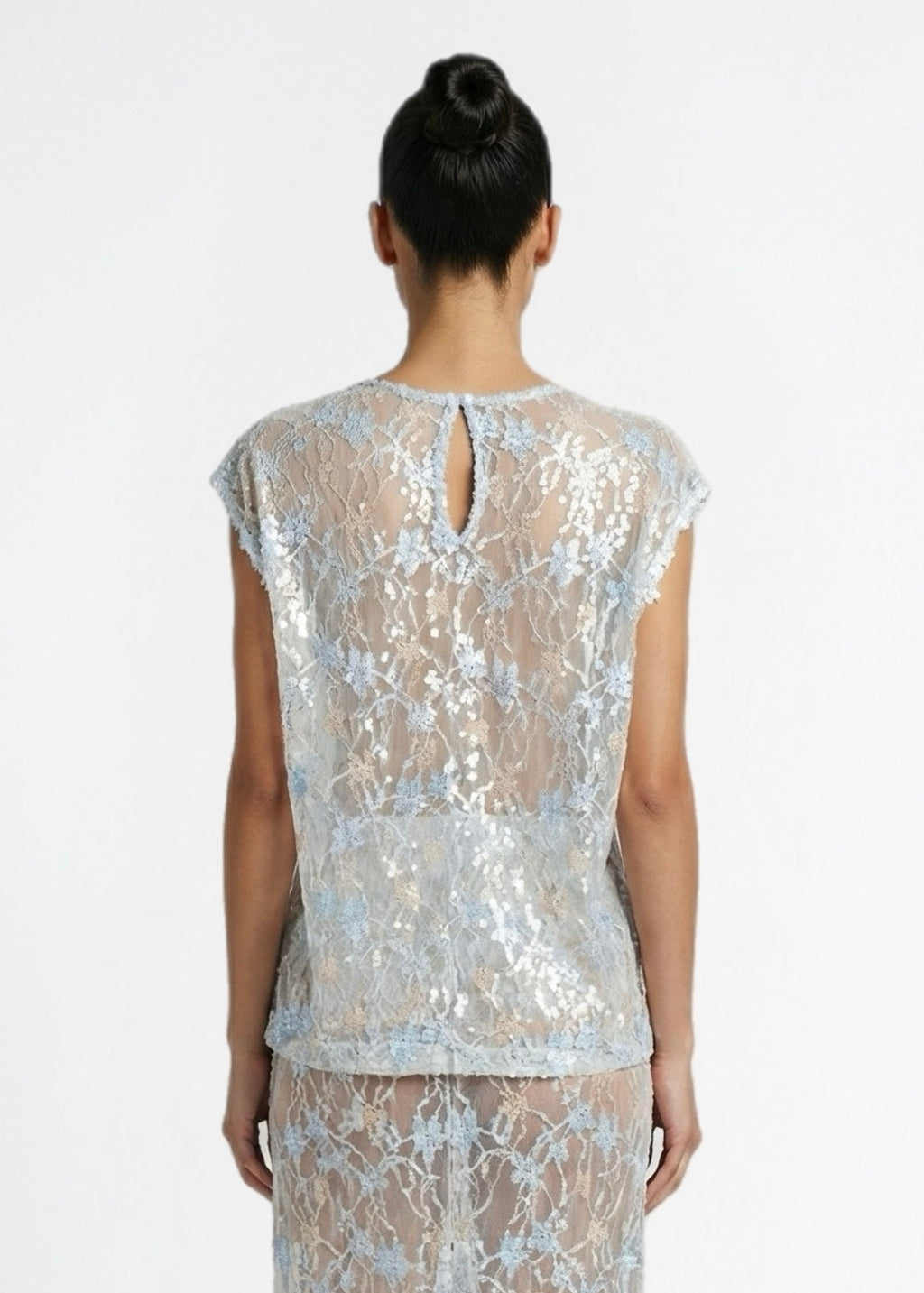 Sudo Sequin Top, Silver