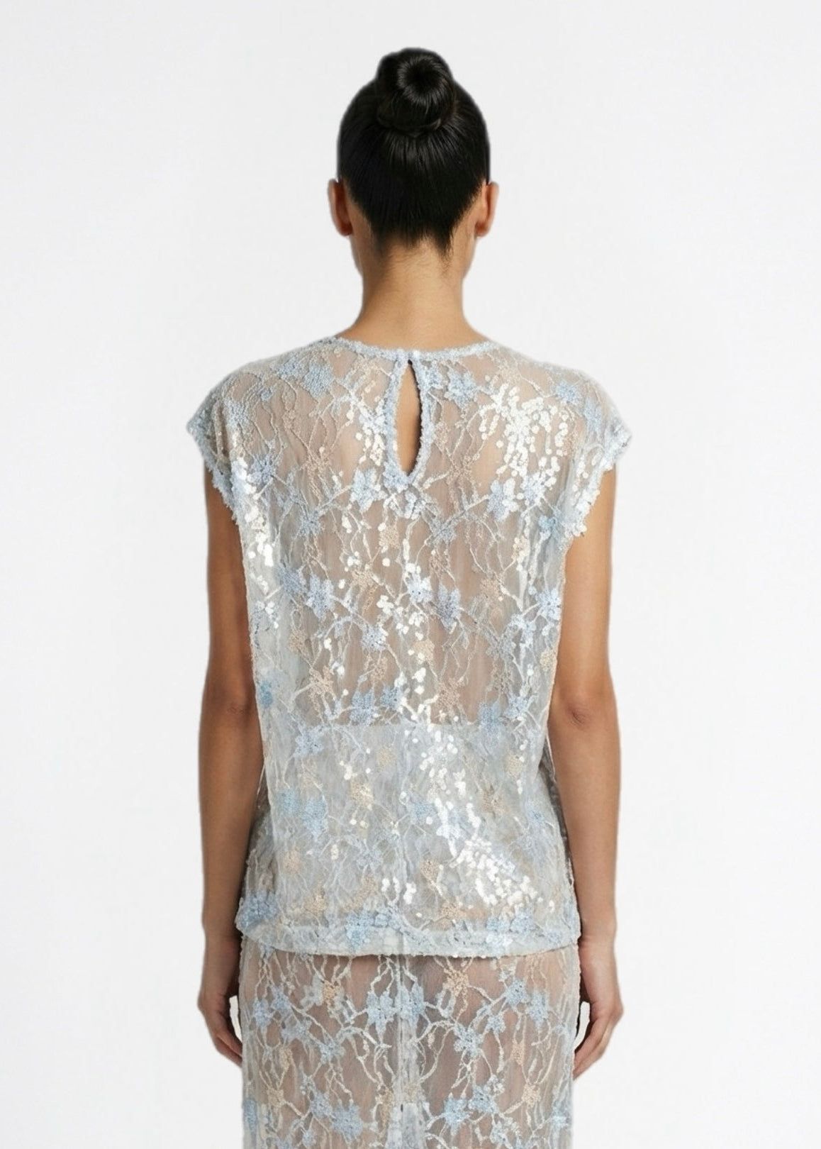 Sudo Sequin Top, Silver