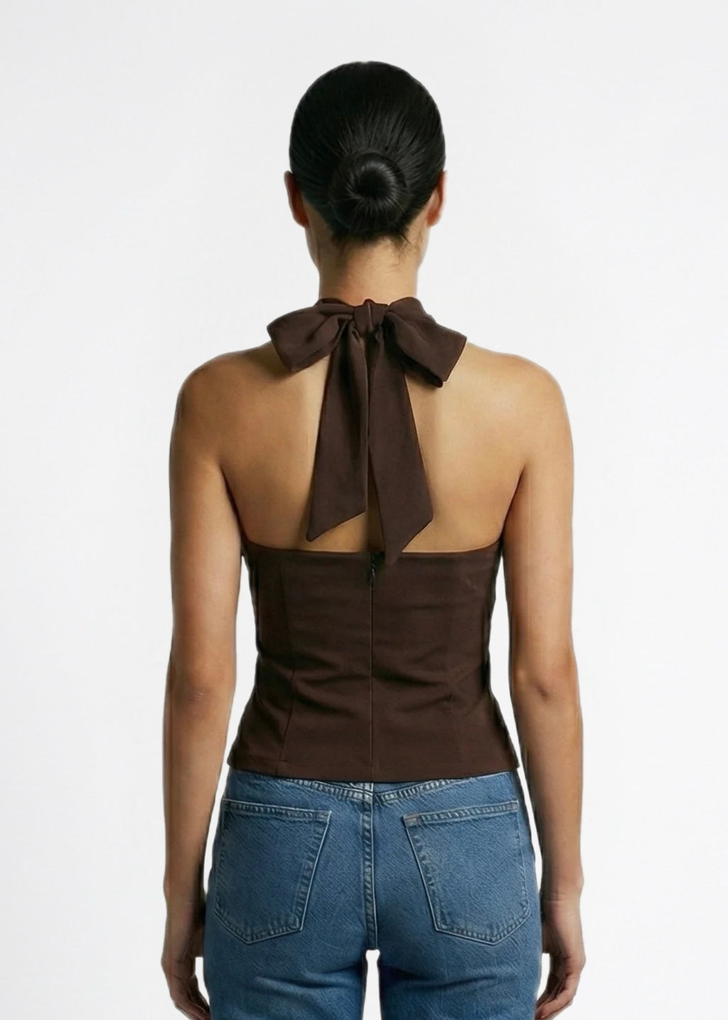 Zala Halter Top, Choc