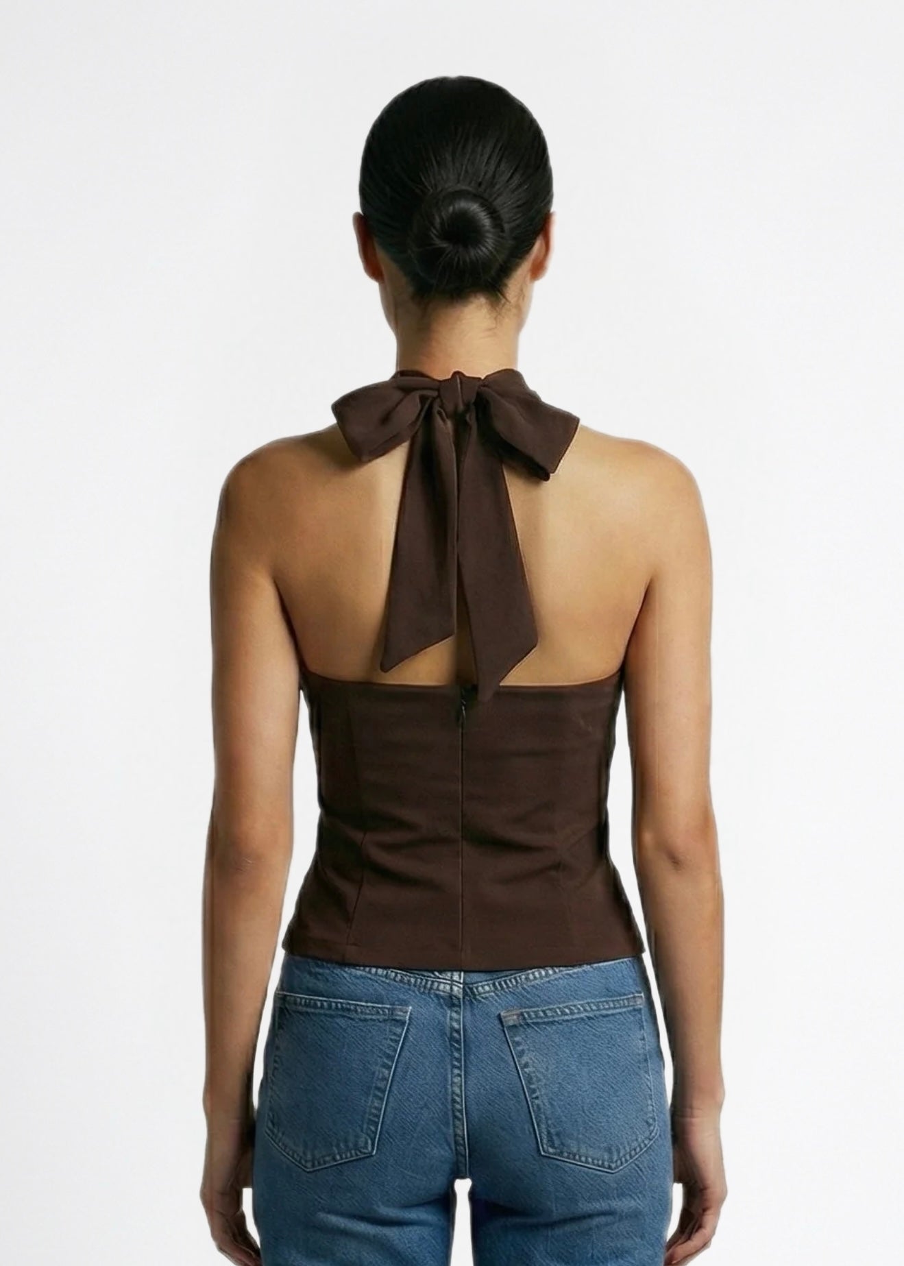 Zala Halter Top, Choc