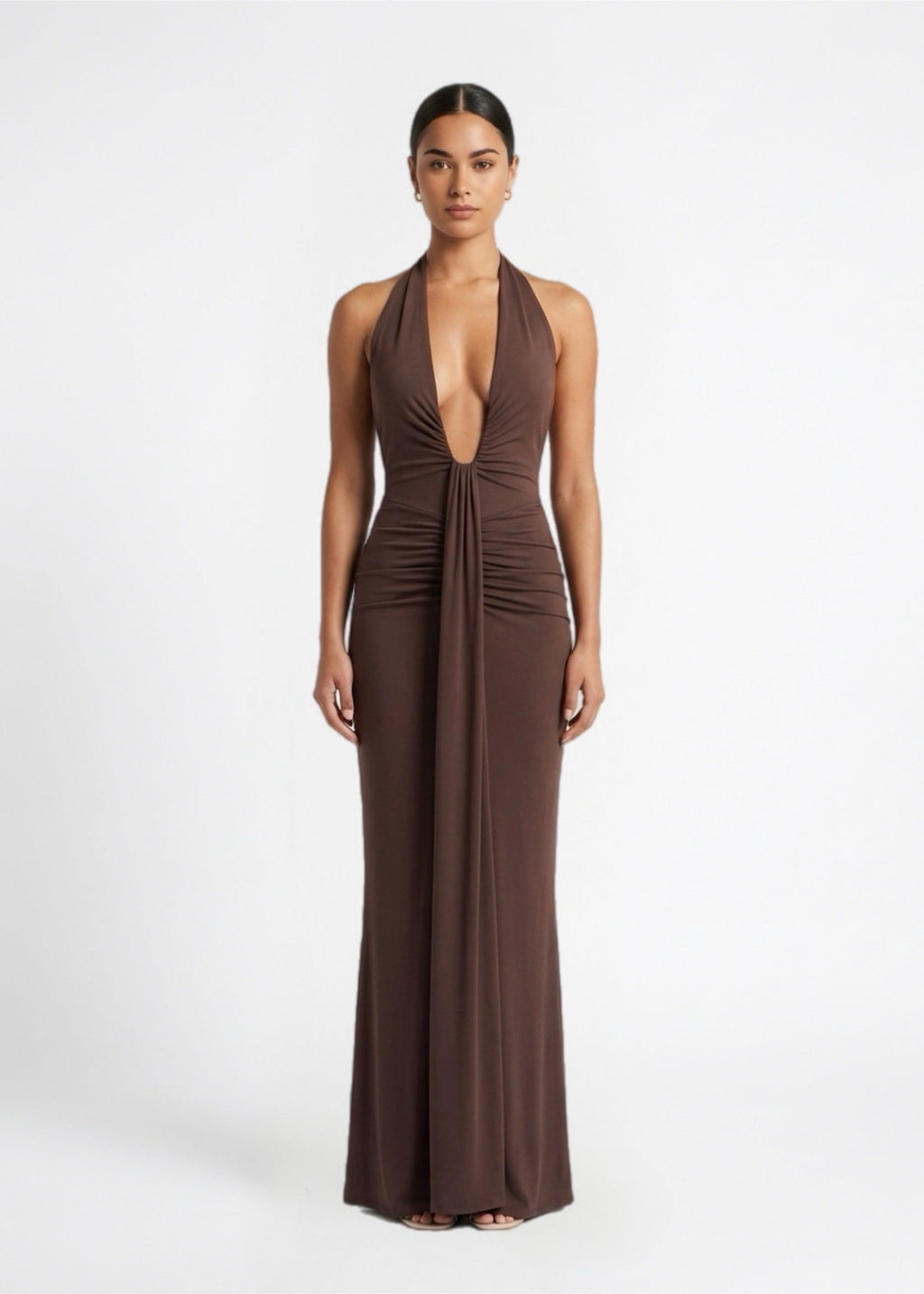 Liberty Maxi Dress, Choc