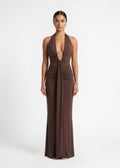 Liberty Maxi Dress, Choc