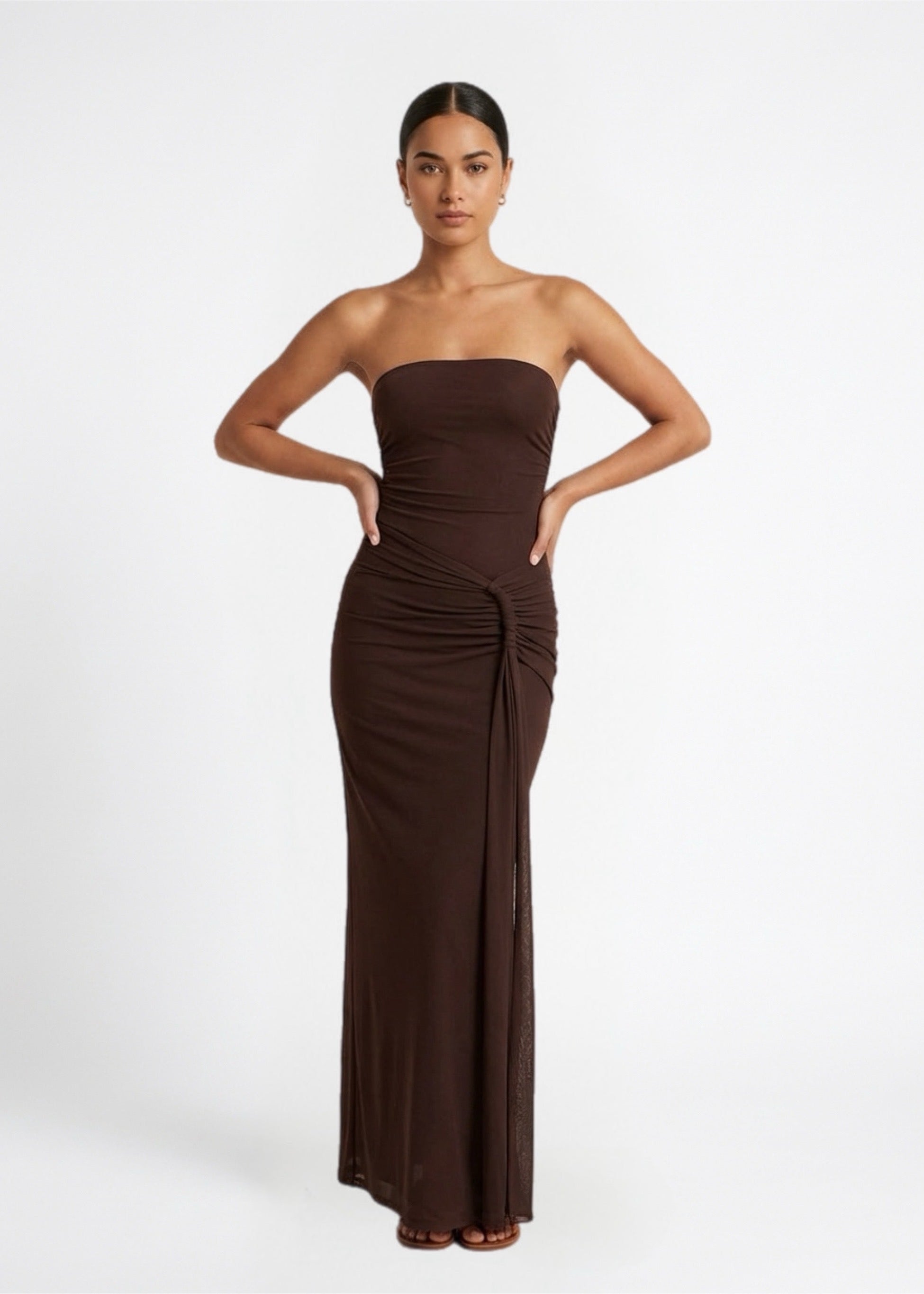 Valla Maxi Dress, Dark Choc