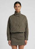 Emmie Bomber Jacket, Choc/Polka