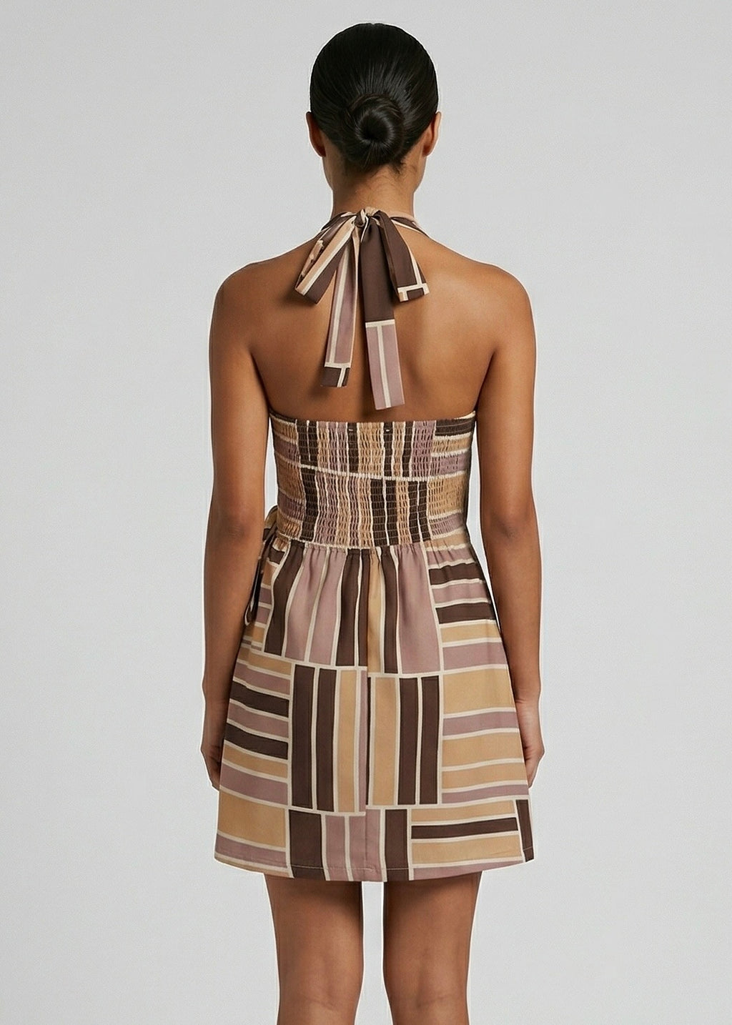 Maize Mini Dress, Mocha/Multi