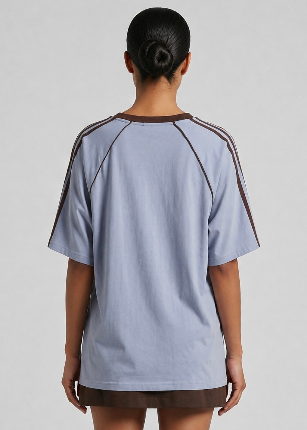 Duel Jersey Tee, Blue/Choc