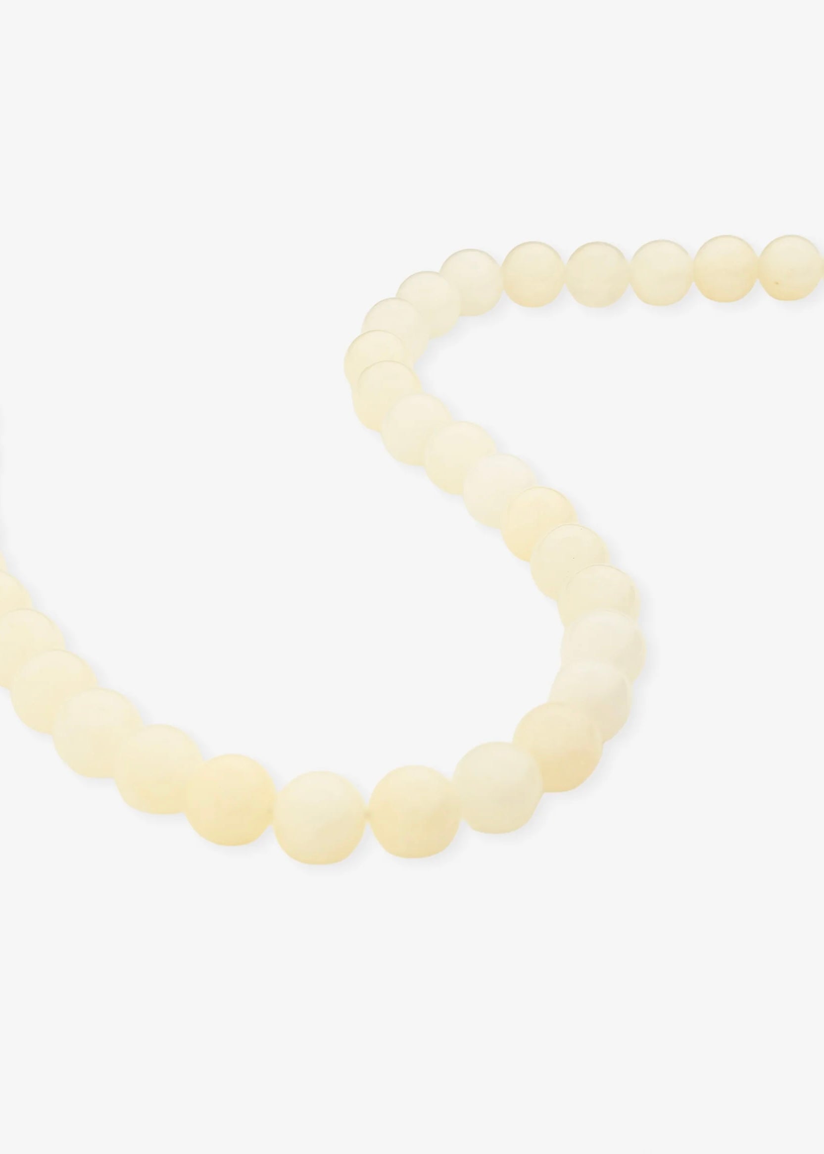 Nell Glass Beaded Necklace, Cream