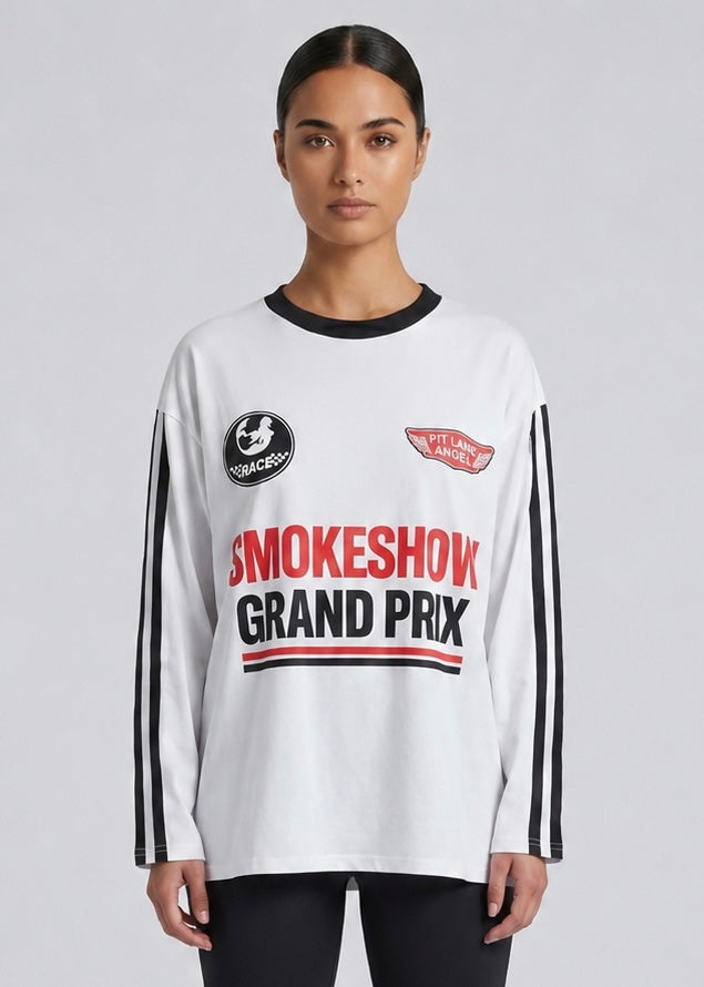 Smokeshow Longsleeve Tee, White