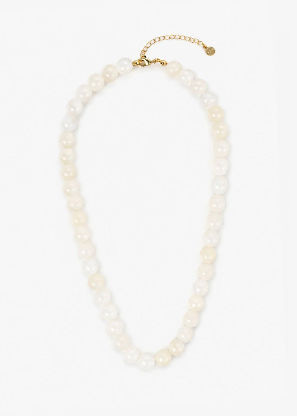 Nell Glass Beaded Necklace, Cream