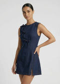 Nell Mini Dress, Dark Denim