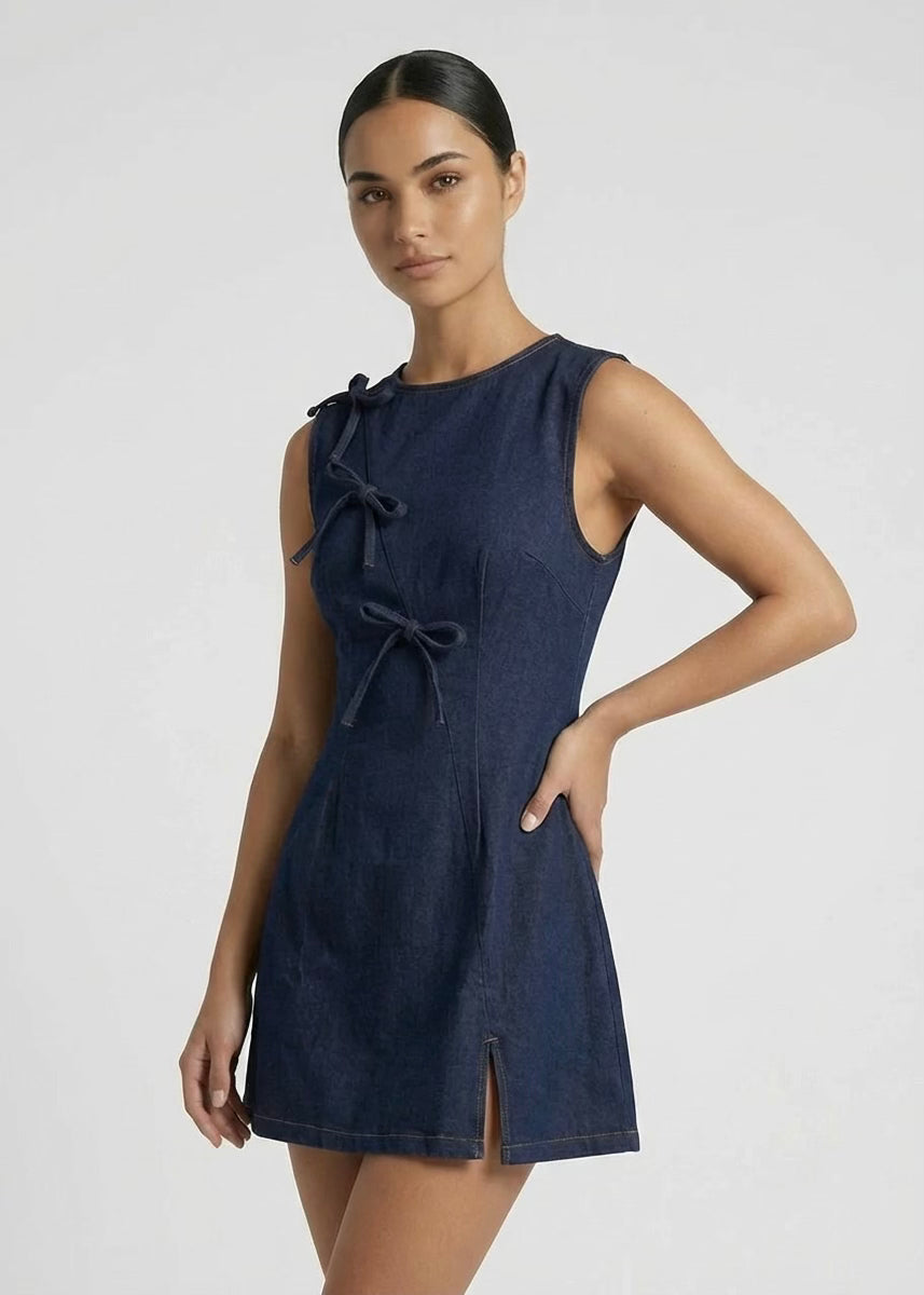 Nell Mini Dress, Dark Denim