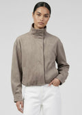 Everett Bomber, Oyster/Faux Suede