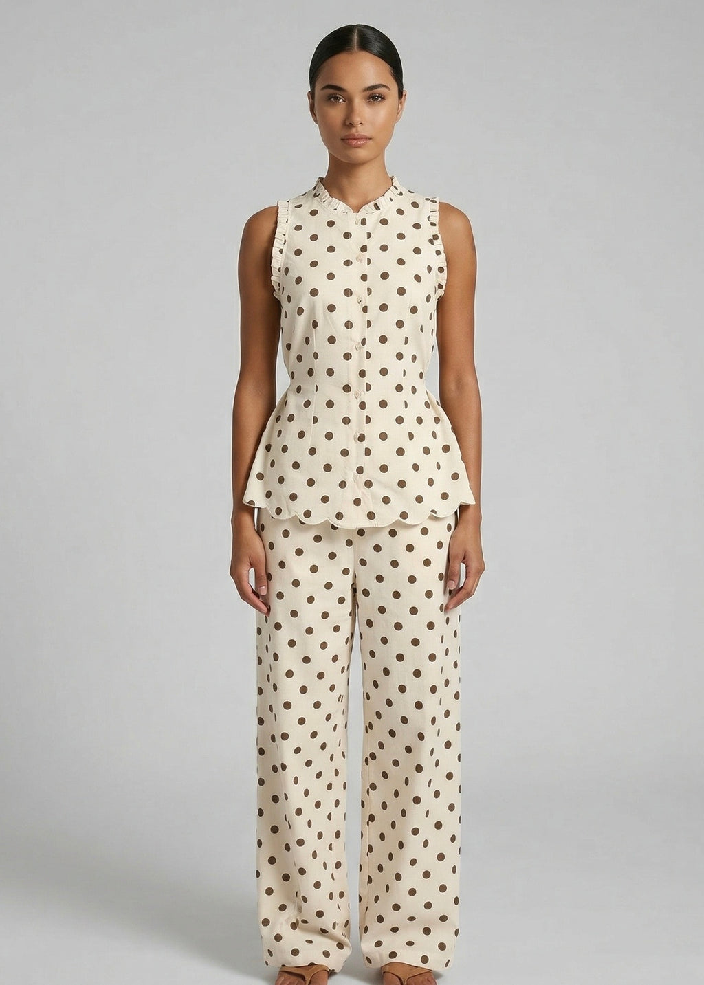 Novelle Pant, Oatmeal/Polka