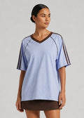 Duel Jersey Tee, Blue/Choc