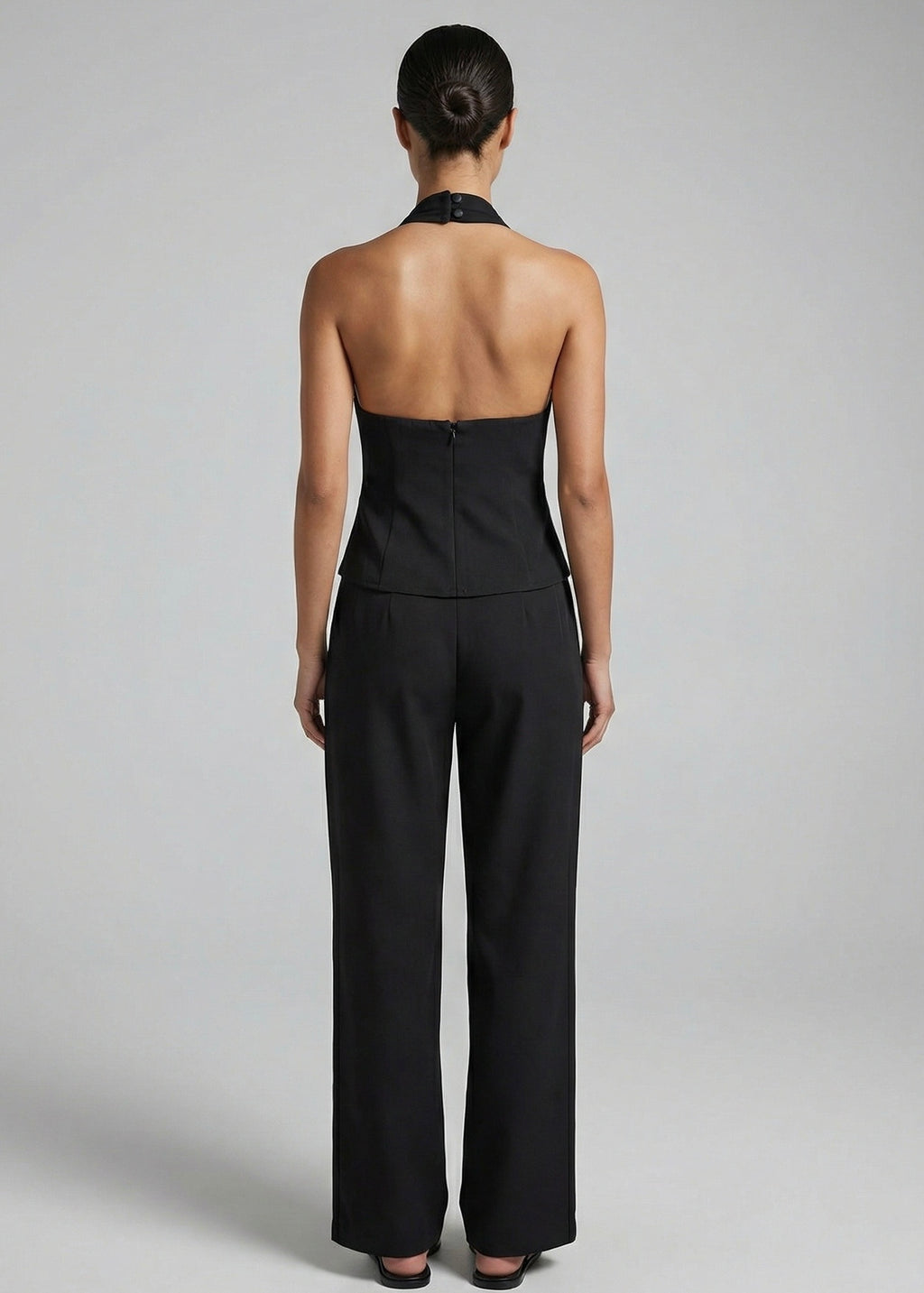 Sutton Halter Top, Blk