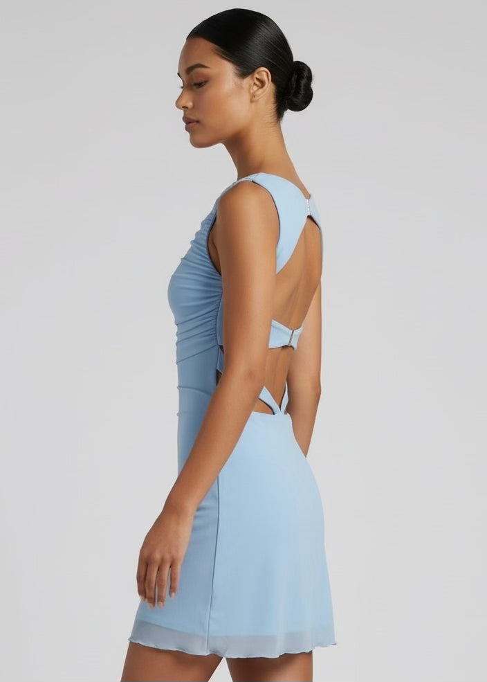 Elysian Mini Dress, Blue