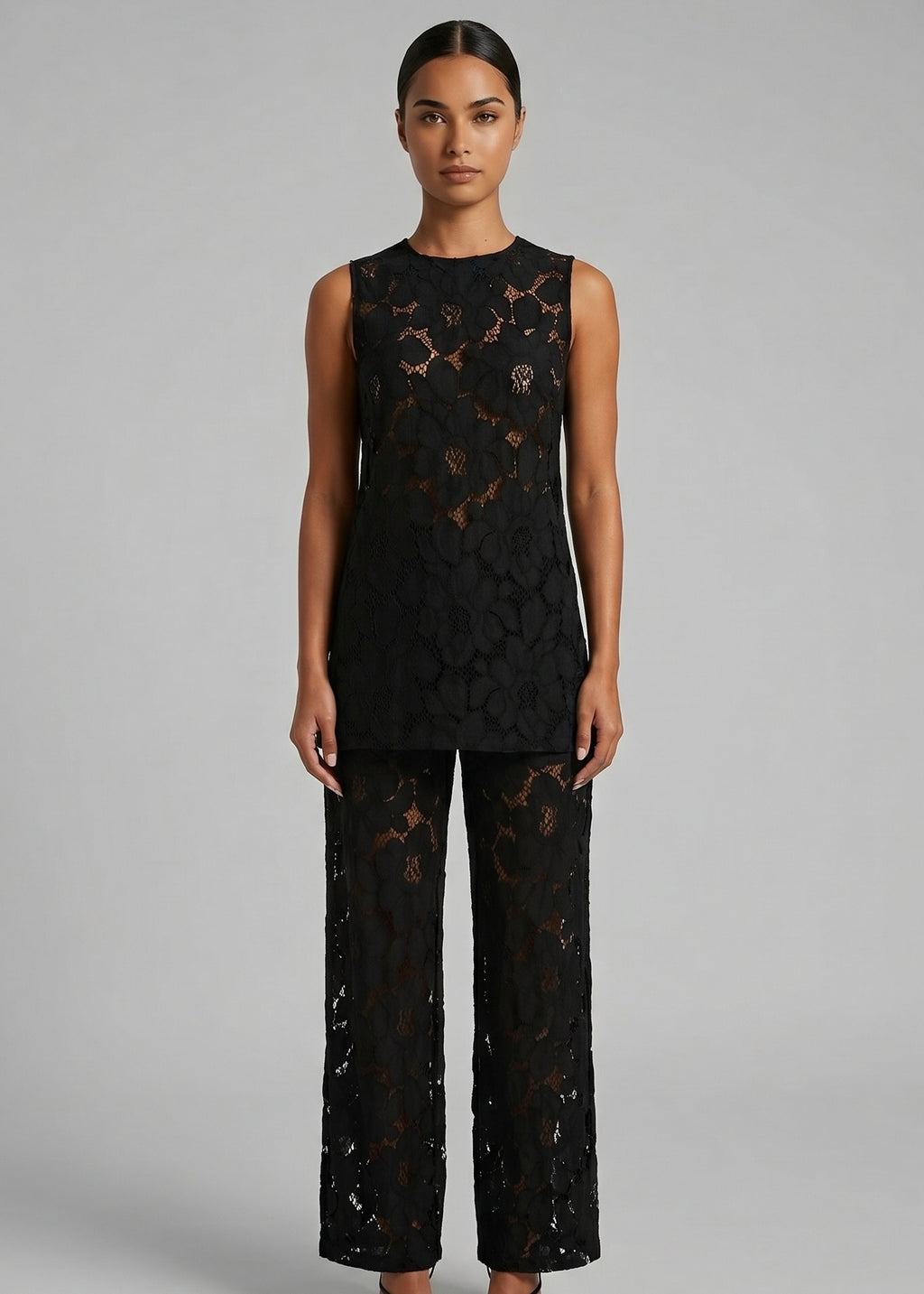 Sersie Lace Top, Black