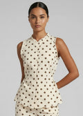Novelle Top, Oatmeal/Polka