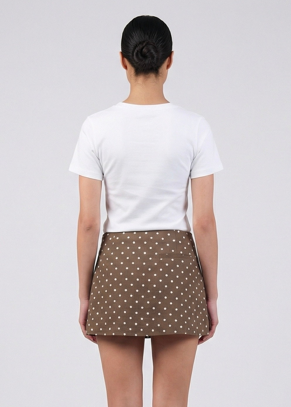 Emmie Mini Skort, Choc/Polka