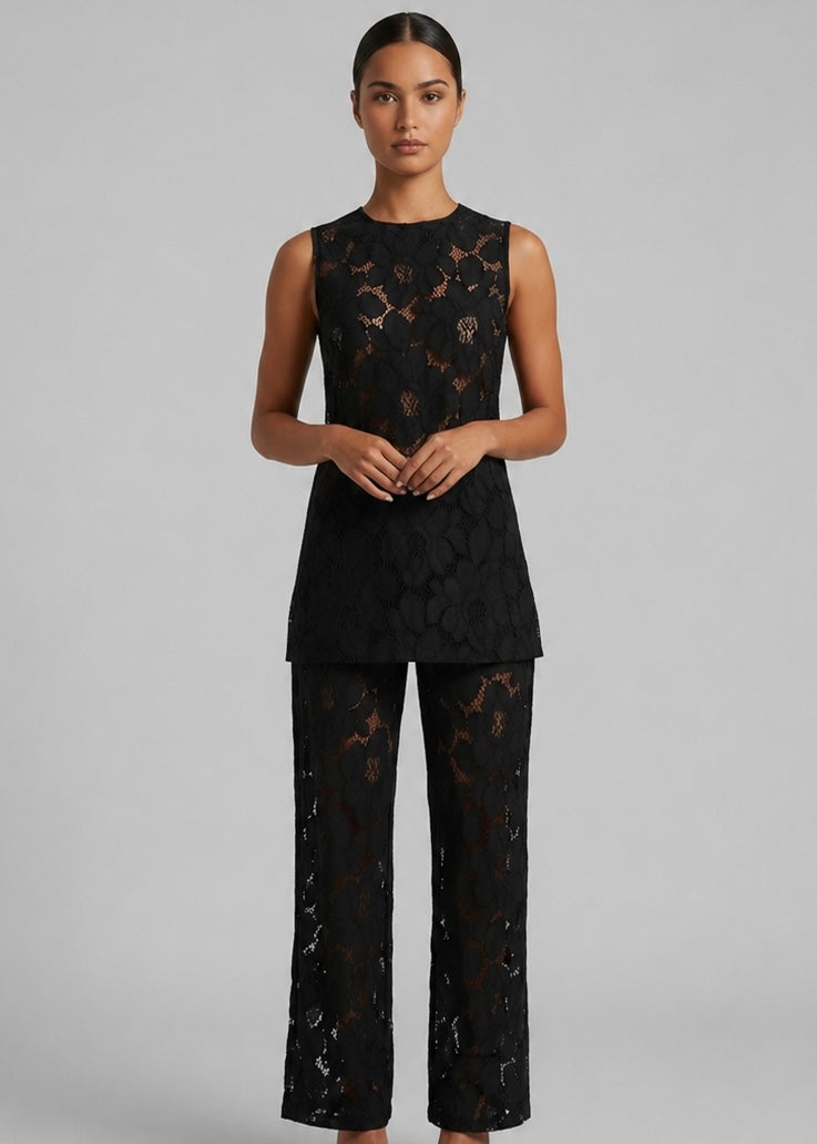 Sersie Lace Pant, Black