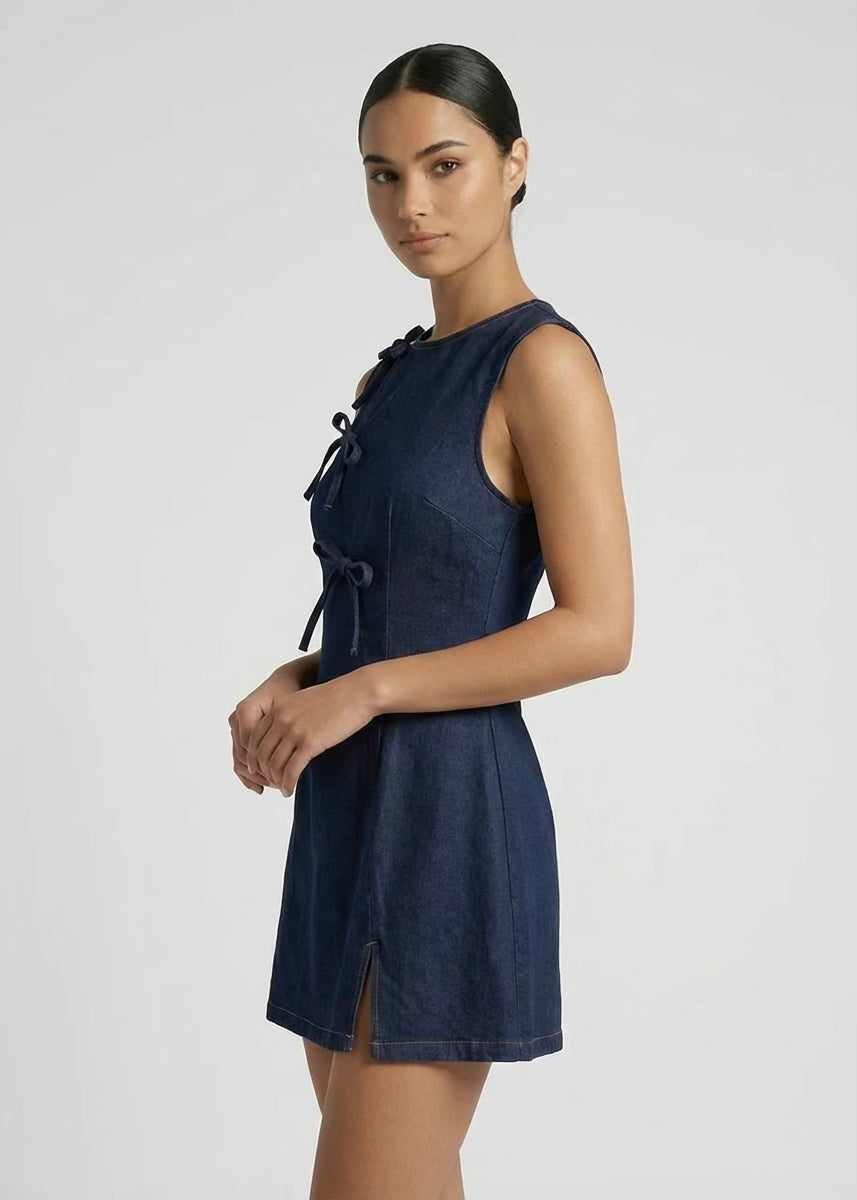 Nell Mini Dress, Dark Denim