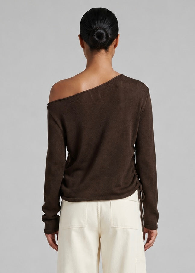 Vale Knit Top, Choc