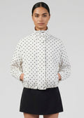 Emmie Bomber, White/Polka