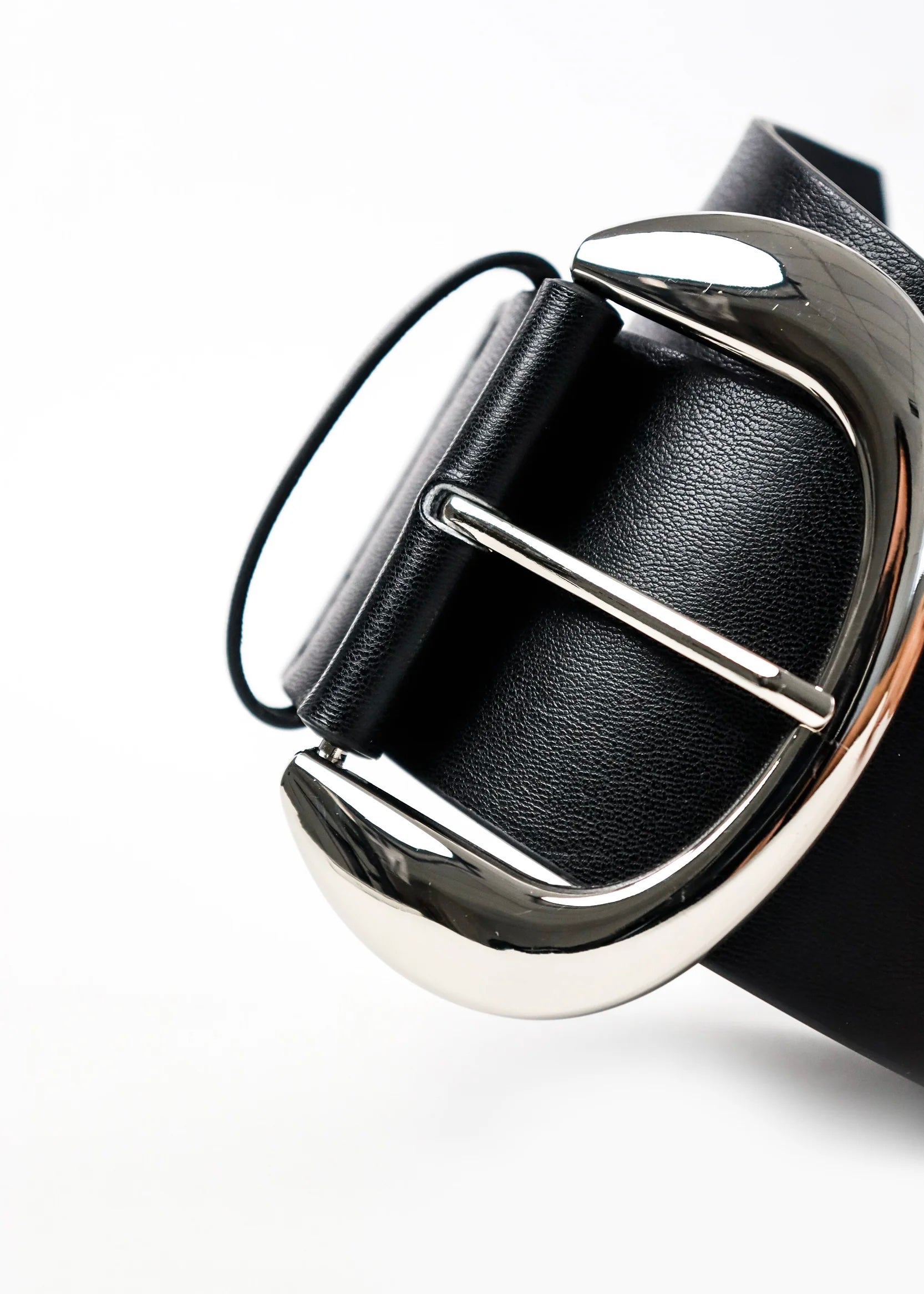 Leni Wide Belt, Black/Silver