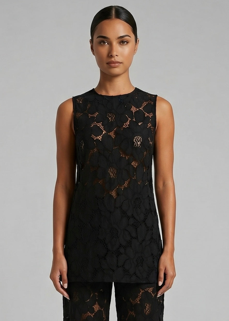 Sersie Lace Top, Black