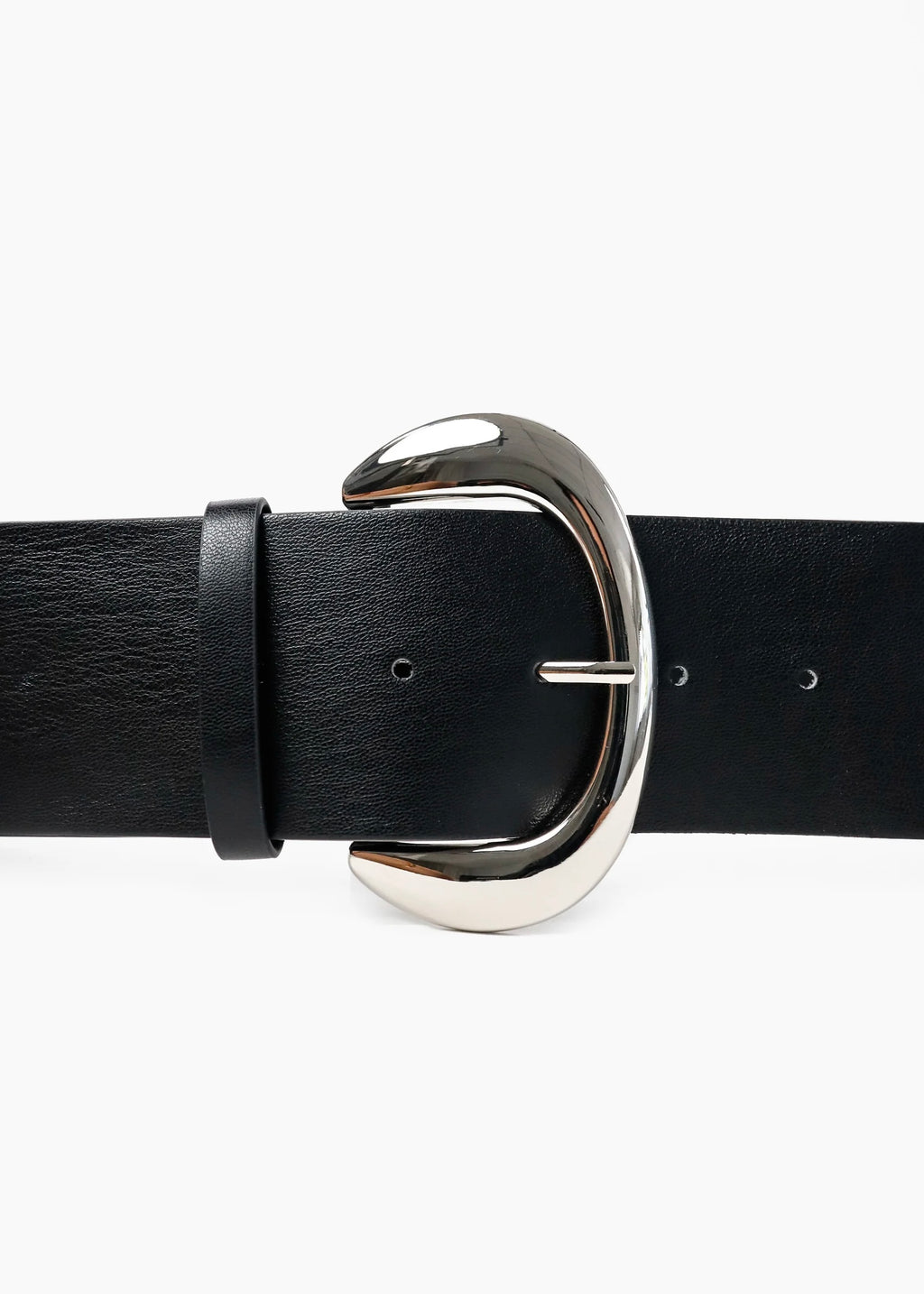 Leni Wide Belt, Black/Silver