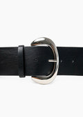 Leni Wide Belt, Black/Silver