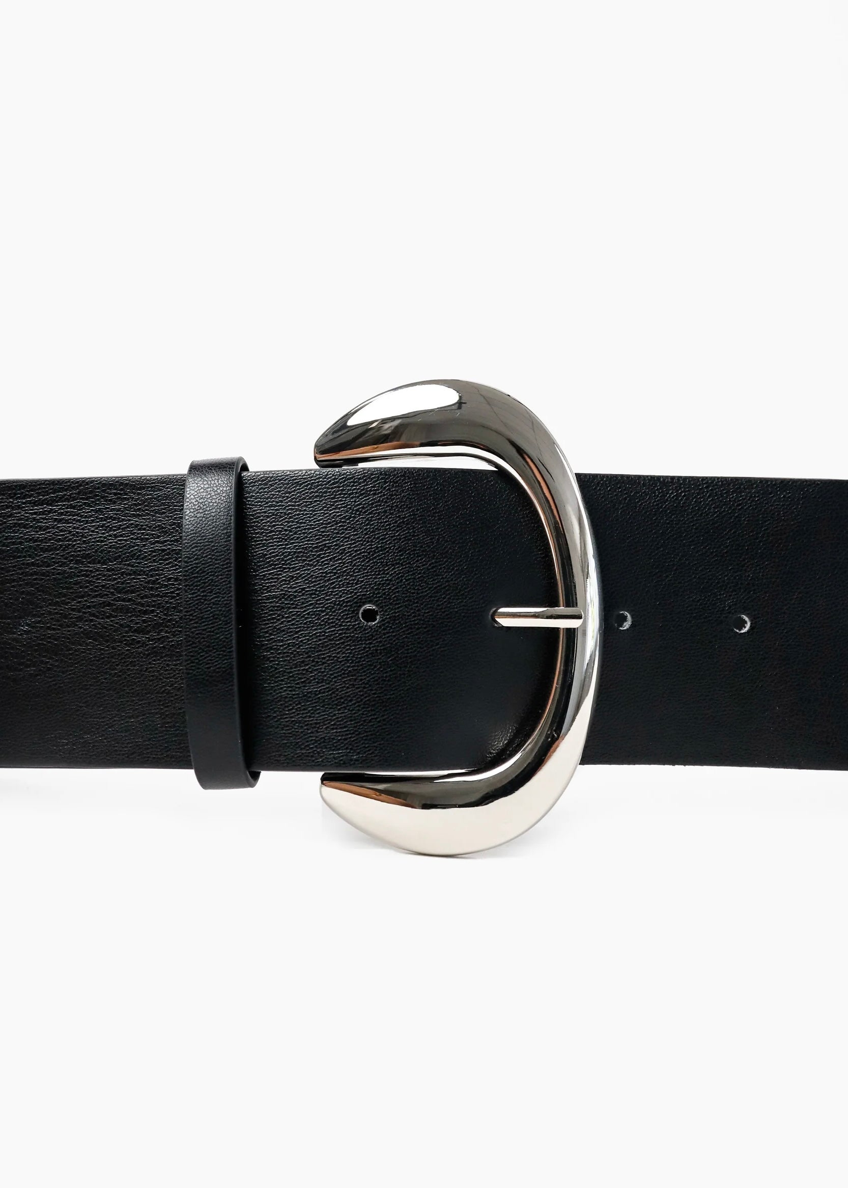 Leni Wide Belt, Black/Silver