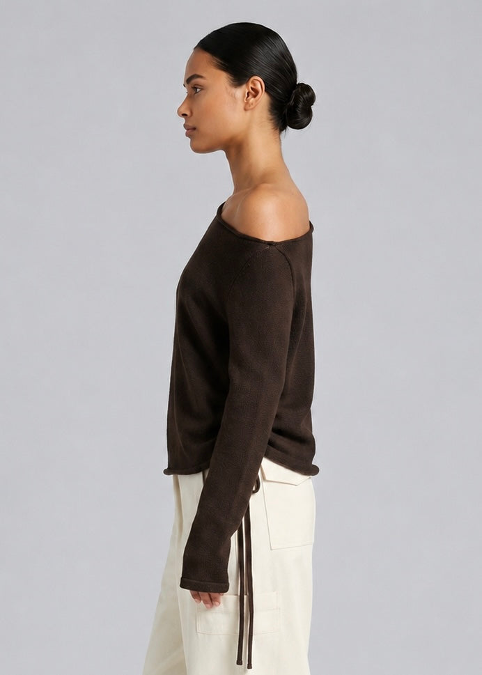 Vale Knit Top, Choc