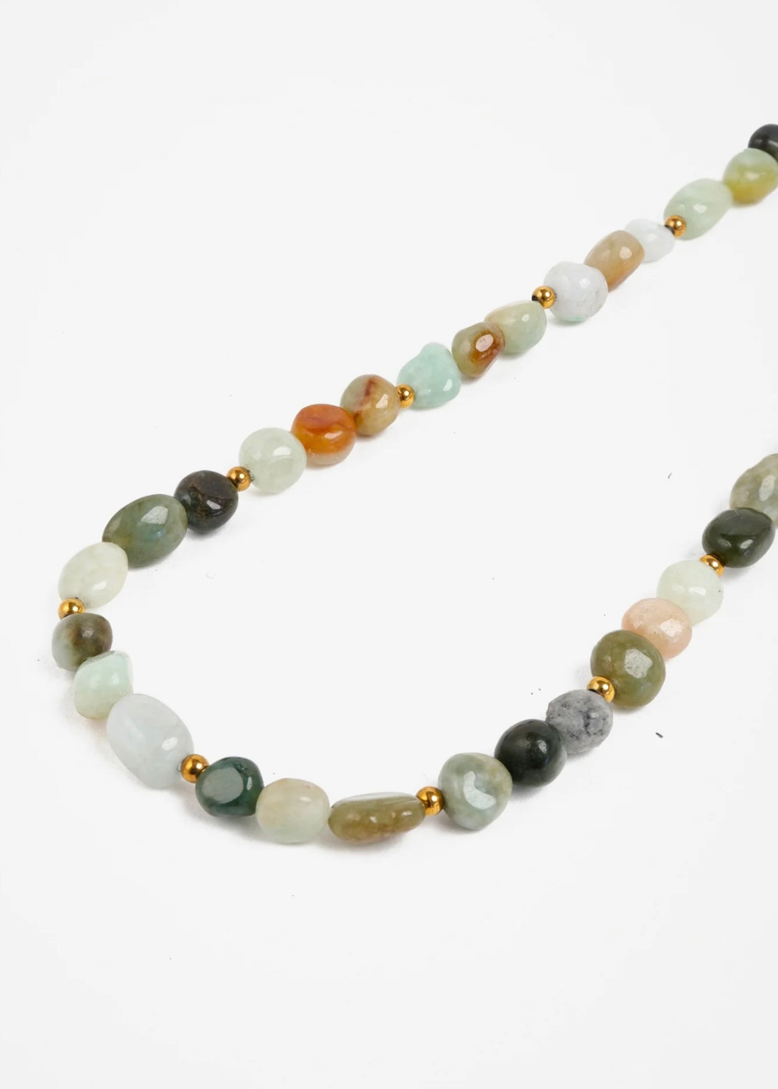 Miri Beaded Necklace, Green / Mixed Stone