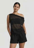Reeno Mesh Top, Blk