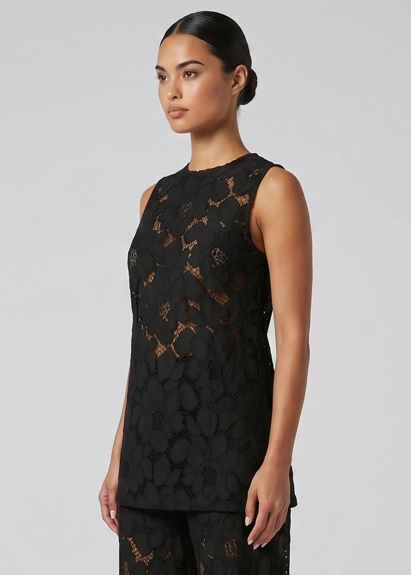 Sersie Lace Top, Black