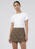 Emmie Mini Skort, Choc/Polka