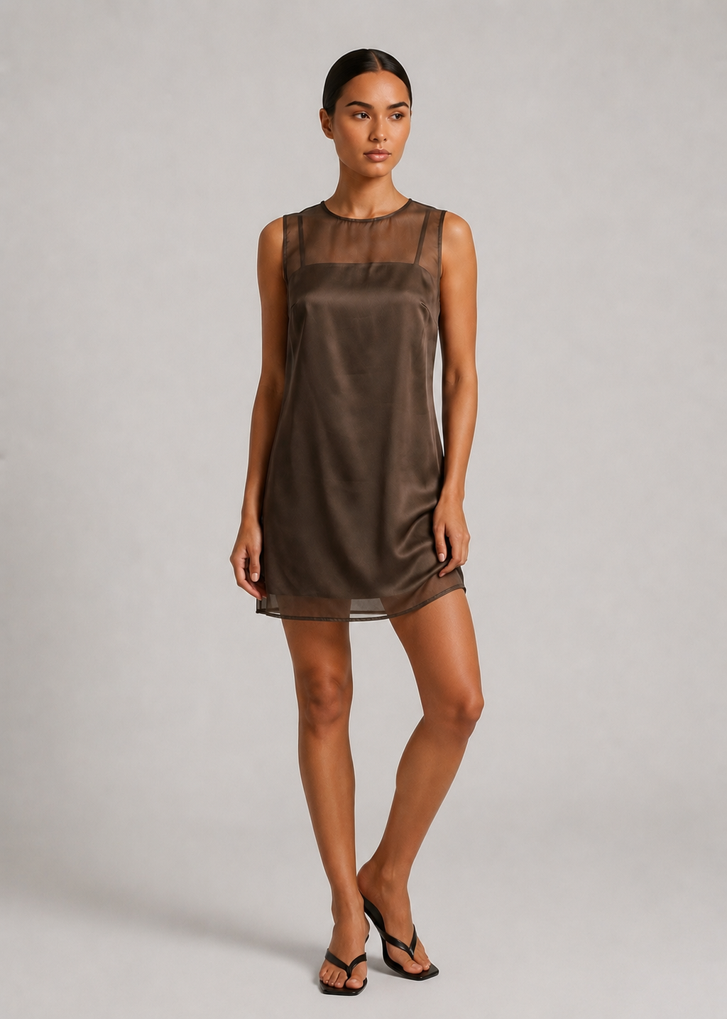 Everly Mini Dress, Choc