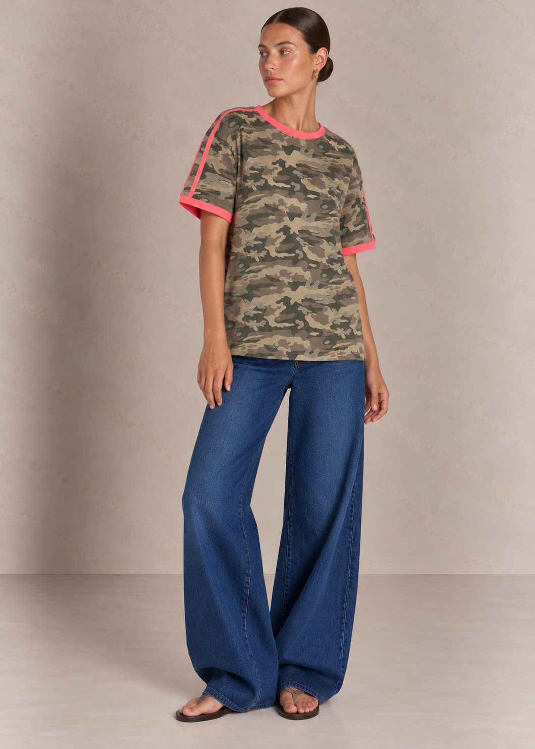 Scout Tee, Camo/Coral