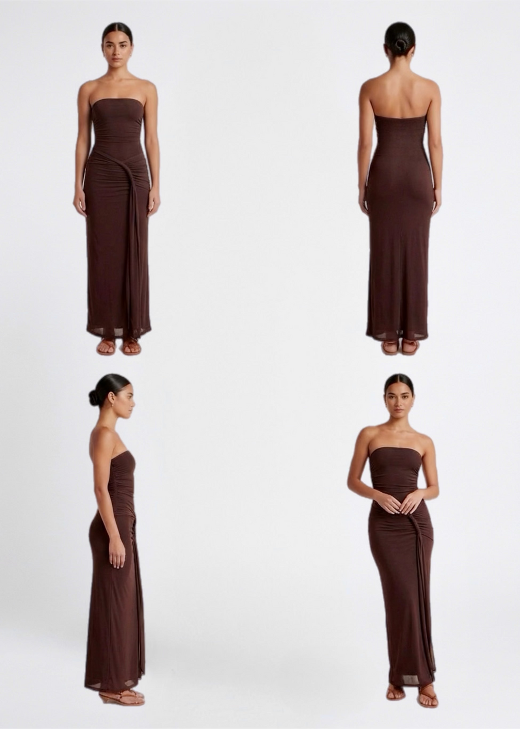 Valla Maxi Dress, Dark Choc