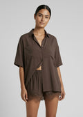 Chantilly Lace Short Set, Choc