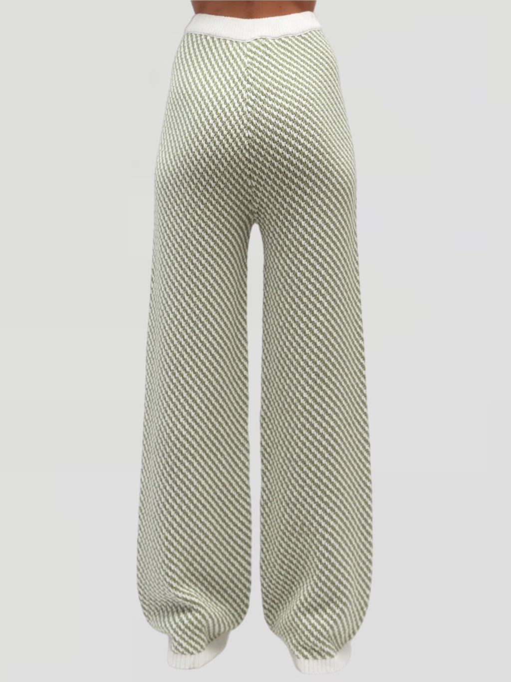 Durham Knit Pant, White/Green