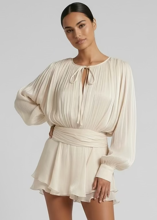 Merrin Mini Romper, Oyster